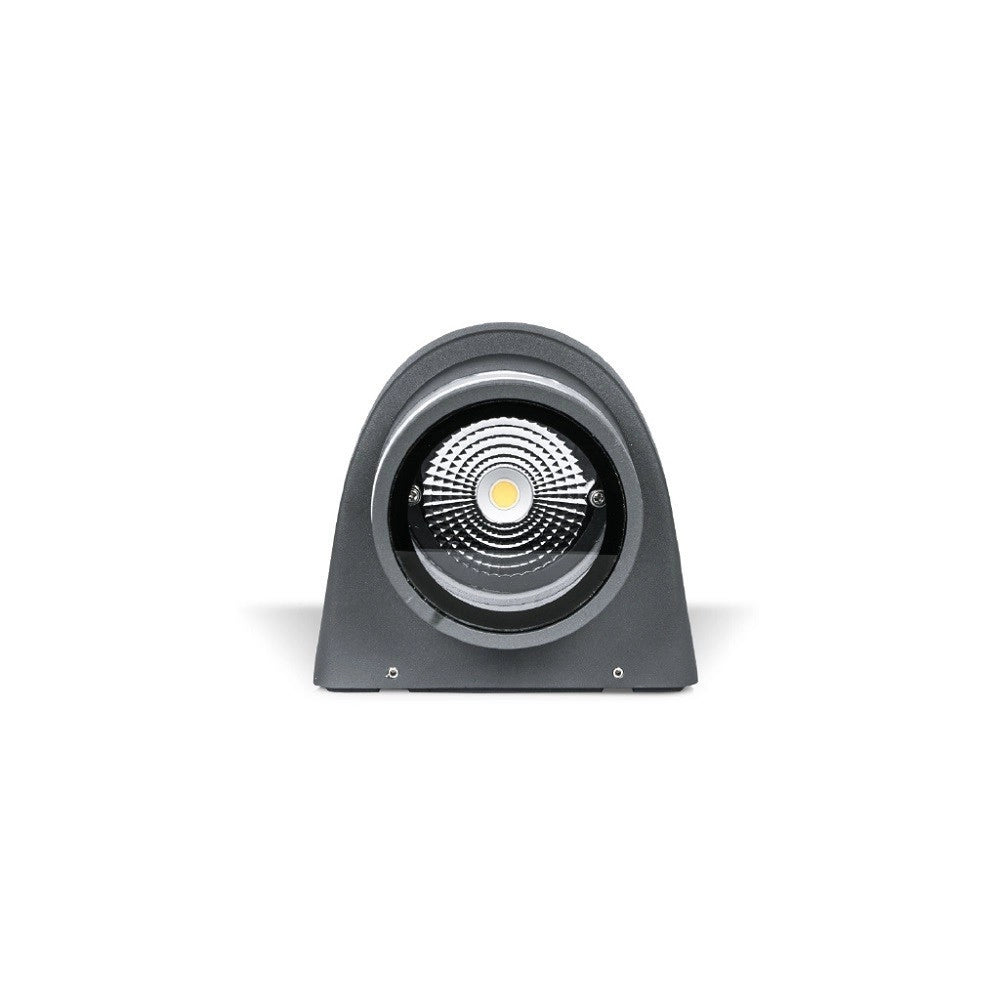 Trade Shop - Applique In Alluminio 2x7w Con Doppia Emissione Corpo Grigio Luce 4000k Xc-9288 -