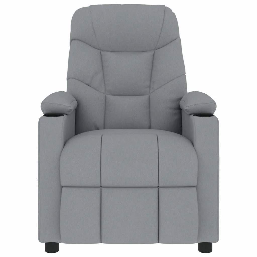 Divano Sedia-Poltrona Massaggiante in Tessuto Grigio Chiaro 458760