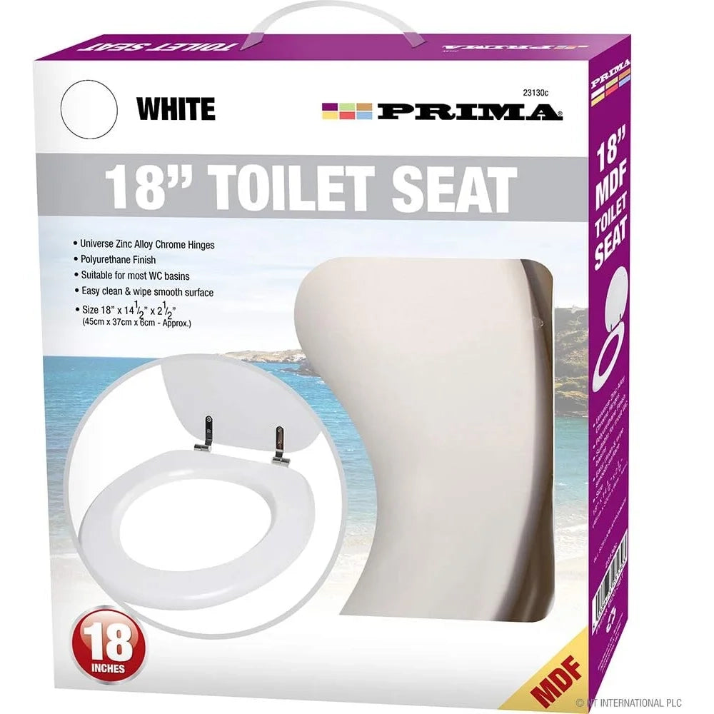 Prima 23130c - sedile wc in mdf, 45 cm, colore: bianco
