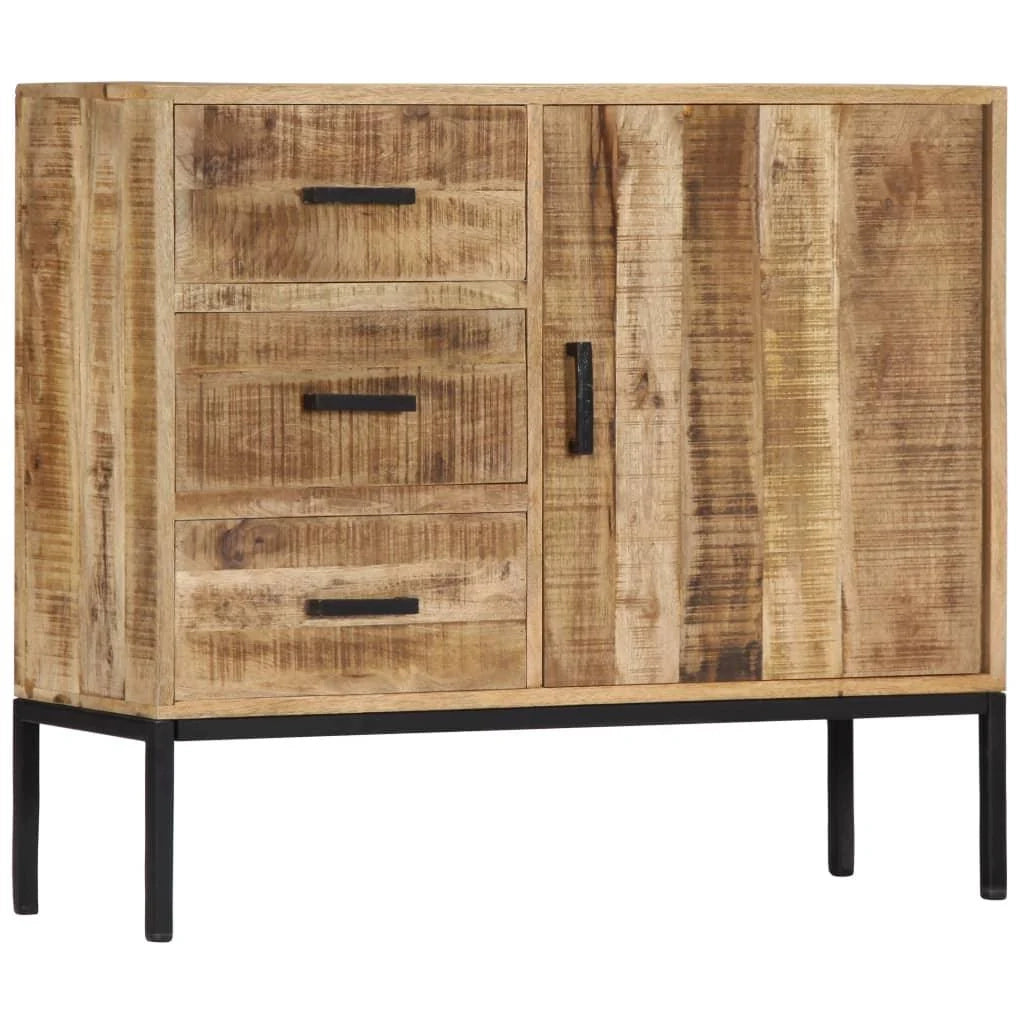 Credenza buffet consolle mobile contenitore 88 cm in legno massello di mango 4402243