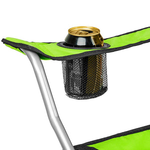 Kit 2 Sedie Pieghevoli da Campeggio con Borsa uso Esterno Leggera Salvaspazio Verde