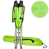 Kit 2 Sedie Pieghevoli da Campeggio con Borsa uso Esterno Leggera Salvaspazio Verde