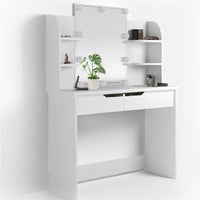 Toeletta Trucco Beatrice con Specchio 10 Luci Led Freddo e Caldo Specchiera