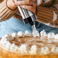 Spara Biscotti in Acciaio con 8 Beccucci e 8 Trafile per Dolci e Decorazioni