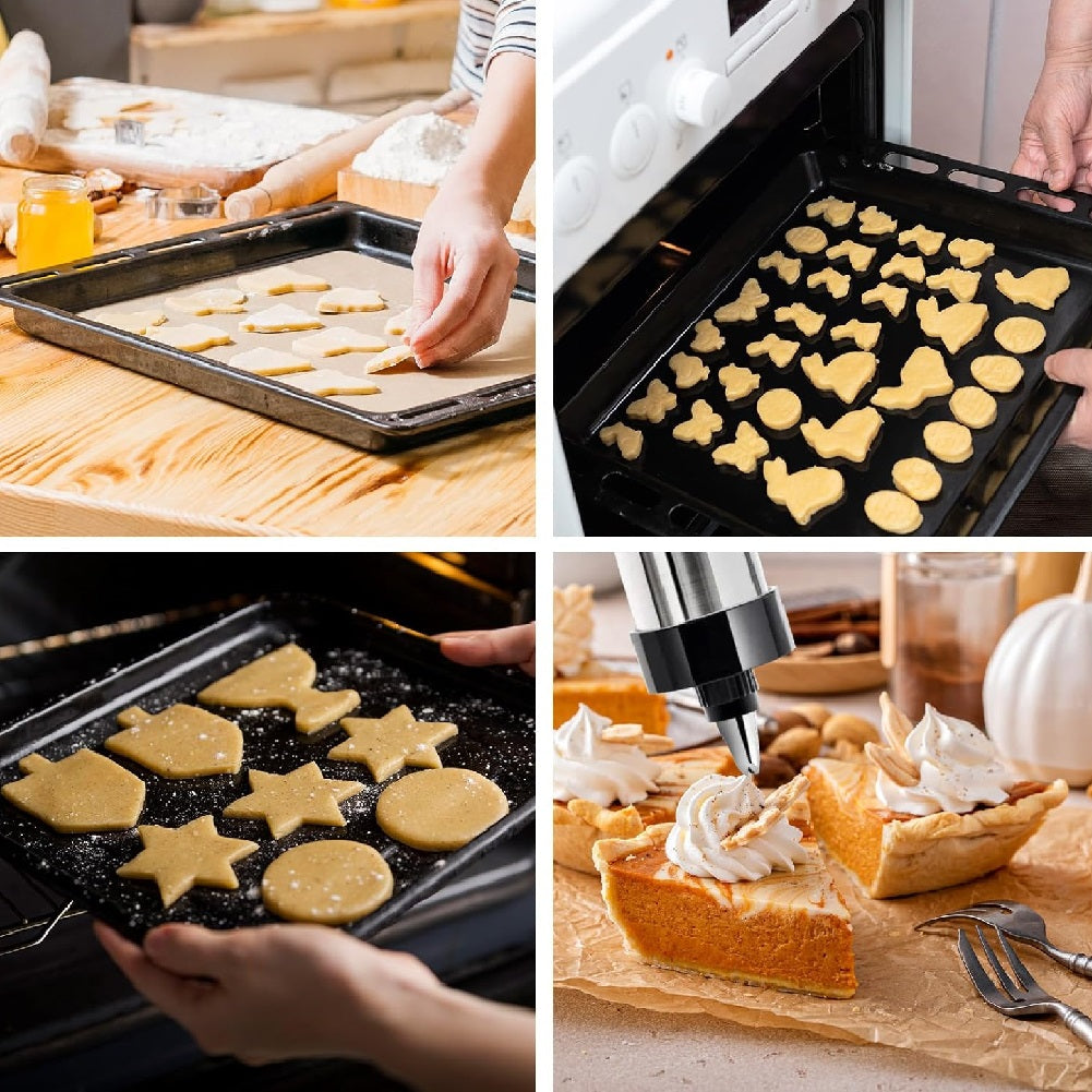 Spara Biscotti in Acciaio con 8 Beccucci e 8 Trafile per Dolci e Decorazioni