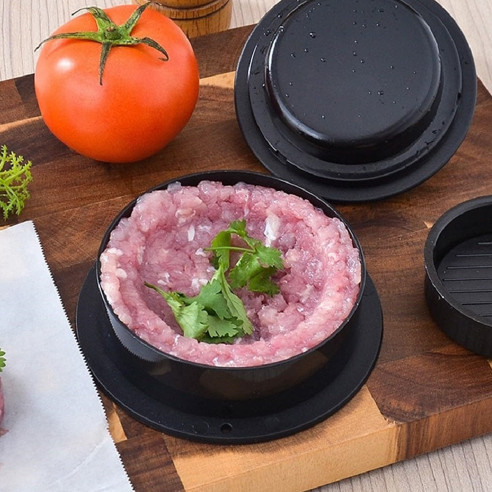 Pressa Hamburger 5 pezzi Antiaderente per Burger Ripieni e Classici Facile e Funzionale