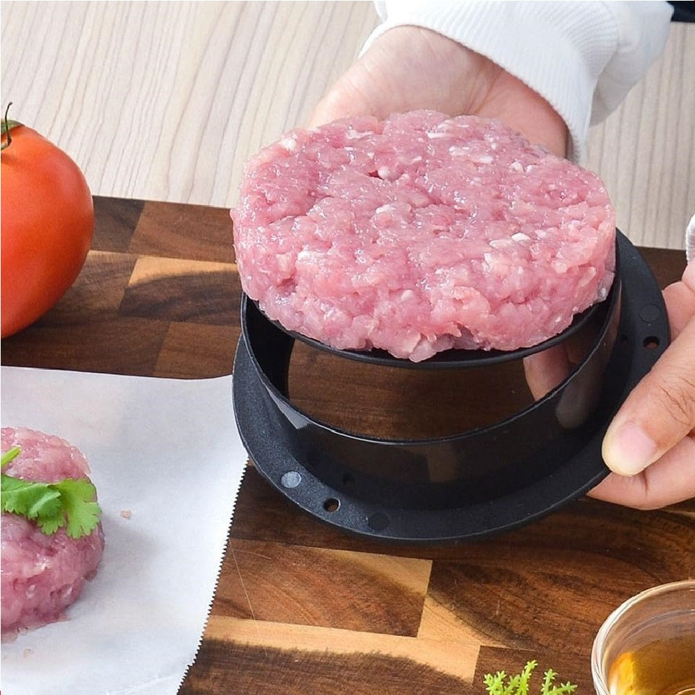 Pressa Hamburger 5 pezzi Antiaderente per Burger Ripieni e Classici Facile e Funzionale