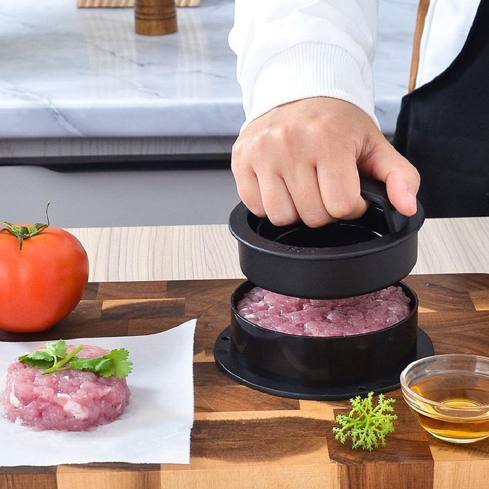 Pressa Hamburger 5 pezzi Antiaderente per Burger Ripieni e Classici Facile e Funzionale