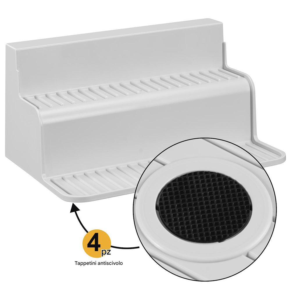 Lettiera per Gatti in Acciaio 35 Litri con Scaletta Anti Sabbiolina e Sportello