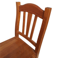 SEDIA IN LEGNO COLORE NOCE 90X45X46 CM MODELLO SILVANA CON SEDUTA COMPATTA E SCHIENALE ALTO LAVORATO -  IN MASSELLO