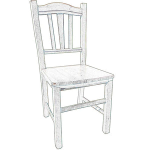 SEDIA IN LEGNO COLORE NOCE 90X45X46 CM MODELLO SILVANA CON SEDUTA COMPATTA E SCHIENALE ALTO LAVORATO -  IN MASSELLO