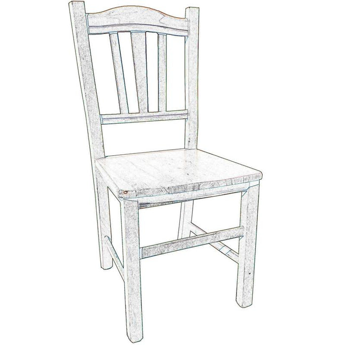 SEDIA IN LEGNO COLORE NOCE 90X45X46 CM MODELLO SILVANA CON SEDUTA COMPATTA E SCHIENALE ALTO LAVORATO -  IN MASSELLO