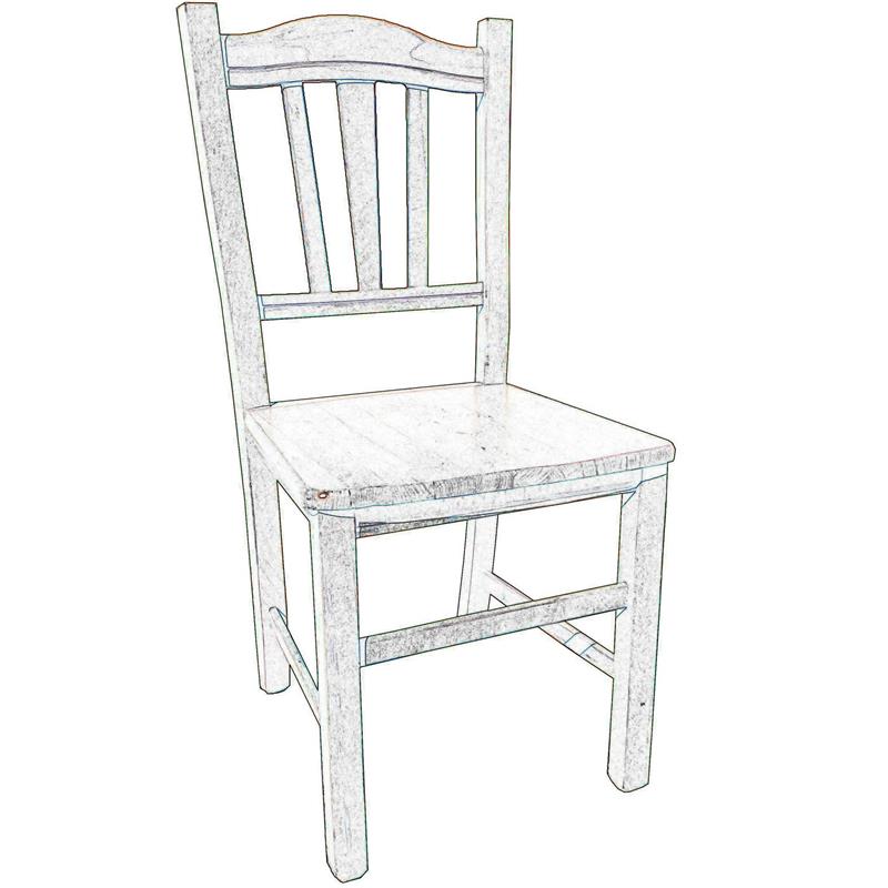 SEDIA IN LEGNO COLORE NOCE 90X45X46 CM MODELLO SILVANA CON SEDUTA COMPATTA E SCHIENALE ALTO LAVORATO -  IN MASSELLO