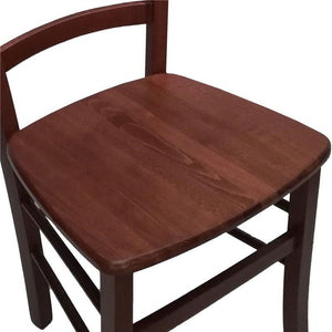 SEDIA IN LEGNO COLORE NOCE 44X42X87 CM CM MODELLO PAESANA CON SEDUTA COMPATTA IN LEGNO MASSELLO SCHIENALE ALTO