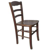 SEDIA IN LEGNO COLORE NOCE 44X42X87 CM CM MODELLO PAESANA CON SEDUTA COMPATTA IN LEGNO MASSELLO SCHIENALE ALTO