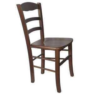 SEDIA IN LEGNO COLORE NOCE 44X42X87 CM CM MODELLO PAESANA CON SEDUTA COMPATTA IN LEGNO MASSELLO SCHIENALE ALTO