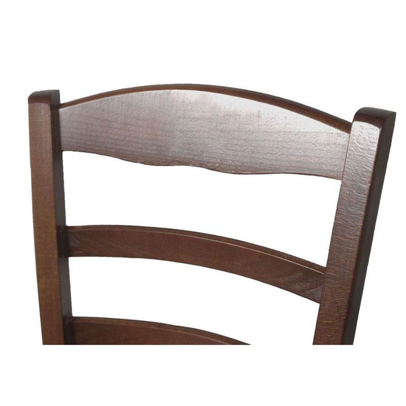 SEDIA IN LEGNO COLORE NOCE 44X42X87 CM CM MODELLO PAESANA CON SEDUTA COMPATTA IN LEGNO MASSELLO SCHIENALE ALTO