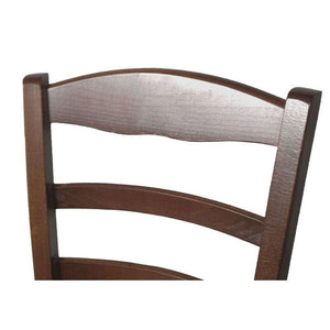 SEDIA IN LEGNO COLORE NOCE 44X42X87 CM CM MODELLO PAESANA CON SEDUTA COMPATTA IN LEGNO MASSELLO SCHIENALE ALTO