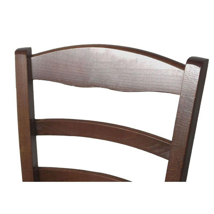 SEDIA IN LEGNO COLORE NOCE 44X42X87 CM CM MODELLO PAESANA CON SEDUTA COMPATTA IN LEGNO MASSELLO SCHIENALE ALTO