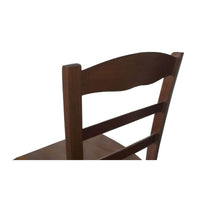 SEDIA IN LEGNO COLORE NOCE 44X42X87 CM CM MODELLO PAESANA CON SEDUTA COMPATTA IN LEGNO MASSELLO SCHIENALE ALTO