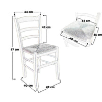 SEDIA IN LEGNO COLORE CILIEGIO 45×45×88 CM MODELLO PAESANA CON SEDUTA IN PAGLIA GREZZA E SCHIENALE ALTO