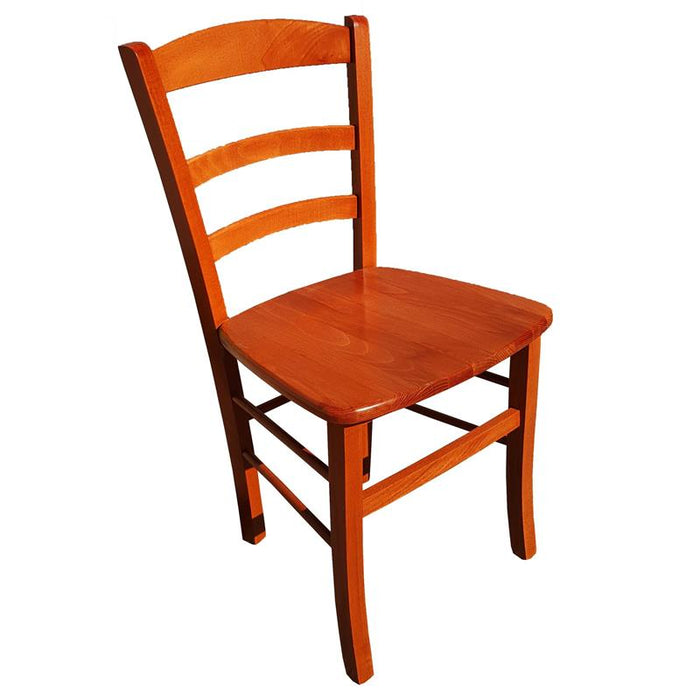SEDIA IN LEGNO COLORE CILIEGIO 45X45X88 CM CM MODELLO PAESANA CON SEDUTA COMPATTA IN LEGNO MASSELLO SCHIENALE ALTO