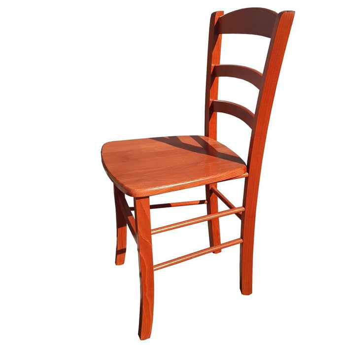 SEDIA IN LEGNO COLORE CILIEGIO 45X45X88 CM CM MODELLO PAESANA CON SEDUTA COMPATTA IN LEGNO MASSELLO SCHIENALE ALTO
