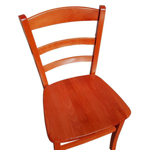 SEDIA IN LEGNO COLORE CILIEGIO 45X45X88 CM CM MODELLO PAESANA CON SEDUTA COMPATTA IN LEGNO MASSELLO SCHIENALE ALTO