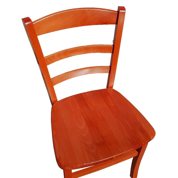 SEDIA IN LEGNO COLORE CILIEGIO 45X45X88 CM CM MODELLO PAESANA CON SEDUTA COMPATTA IN LEGNO MASSELLO SCHIENALE ALTO