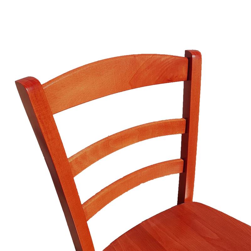 SEDIA IN LEGNO COLORE CILIEGIO 45X45X88 CM CM MODELLO PAESANA CON SEDUTA COMPATTA IN LEGNO MASSELLO SCHIENALE ALTO