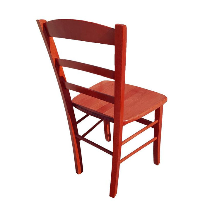 SEDIA IN LEGNO COLORE CILIEGIO 45X45X88 CM CM MODELLO PAESANA CON SEDUTA COMPATTA IN LEGNO MASSELLO SCHIENALE ALTO