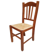 SEDIA IN LEGNO COLORE NOCE 46X45X90 CM CM MODELLO SILVANA CON SEDUTA IN PAGLIA SCHIENALE ALTO