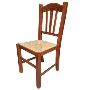 SEDIA IN LEGNO COLORE NOCE 46X45X90 CM CM MODELLO SILVANA CON SEDUTA IN PAGLIA SCHIENALE ALTO