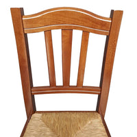 SEDIA IN LEGNO COLORE NOCE 46X45X90 CM CM MODELLO SILVANA CON SEDUTA IN PAGLIA SCHIENALE ALTO