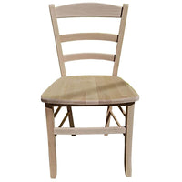 SEDIA IN LEGNO COLORE GREZZO 44X42X87 CM CM MODELLO PAESANA CON SEDUTA COMPATTA IN LEGNO MASSELLO SCHIENALE ALTO