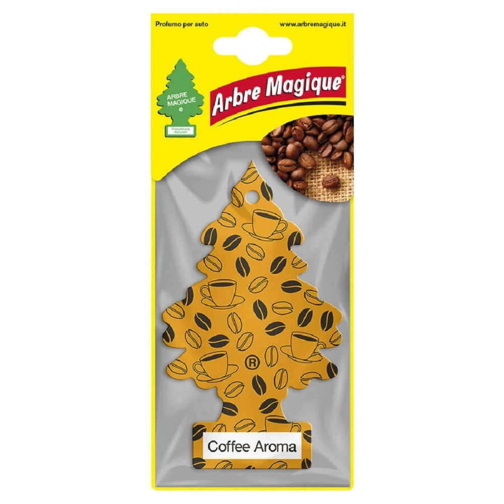 Trade Shop - Arbre Magique Deodorante Profumatore Per Auto Profumazione Fragranza Aroma Caffè -