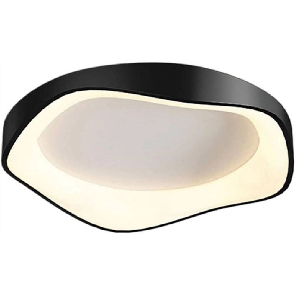 Trade Shop - Plafoniera Led A Onda Nero 38 Watt Ultra Moderna Tre Colorazioni Di Luce C53-n3c -