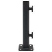 Base per Ombrellone per Palo-Supporto per ombrellone da ?32/34/38 mm Nero Opaco Acciaio