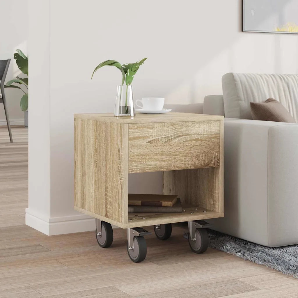 Comodino | Armadio da Notte | Mobiletto da notte Rovere Sonoma 40,5 x 40 x 48 cm Legno multistrato