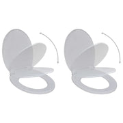 Copriwater a Chiusura Rallentata 2pz Plastica Bianco cod mxl 44185