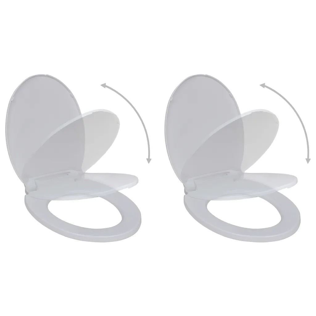 Copriwater a Chiusura Rallentata 2pz Plastica Bianco cod mxl 44185