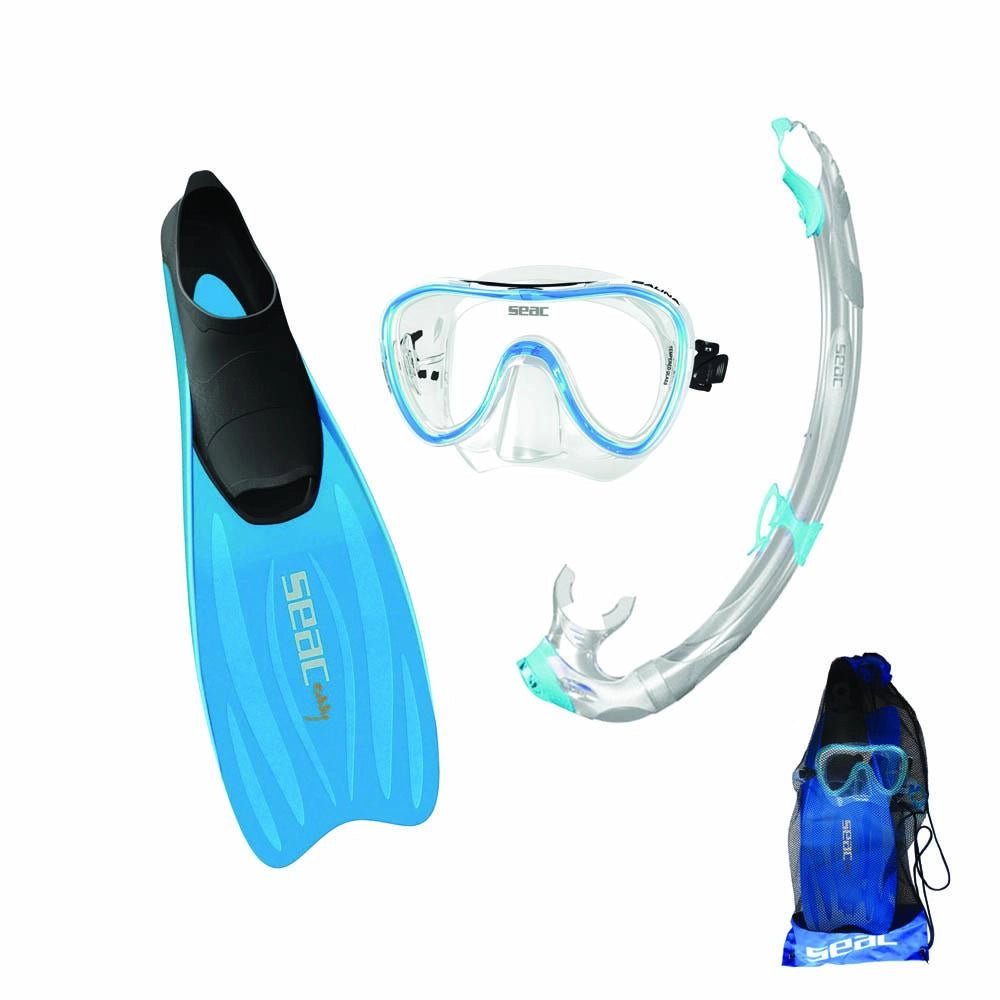 SET SUB `TRIS` ADULTO N.38/39, MASCHERA, BOCCAGLIO E PINNE