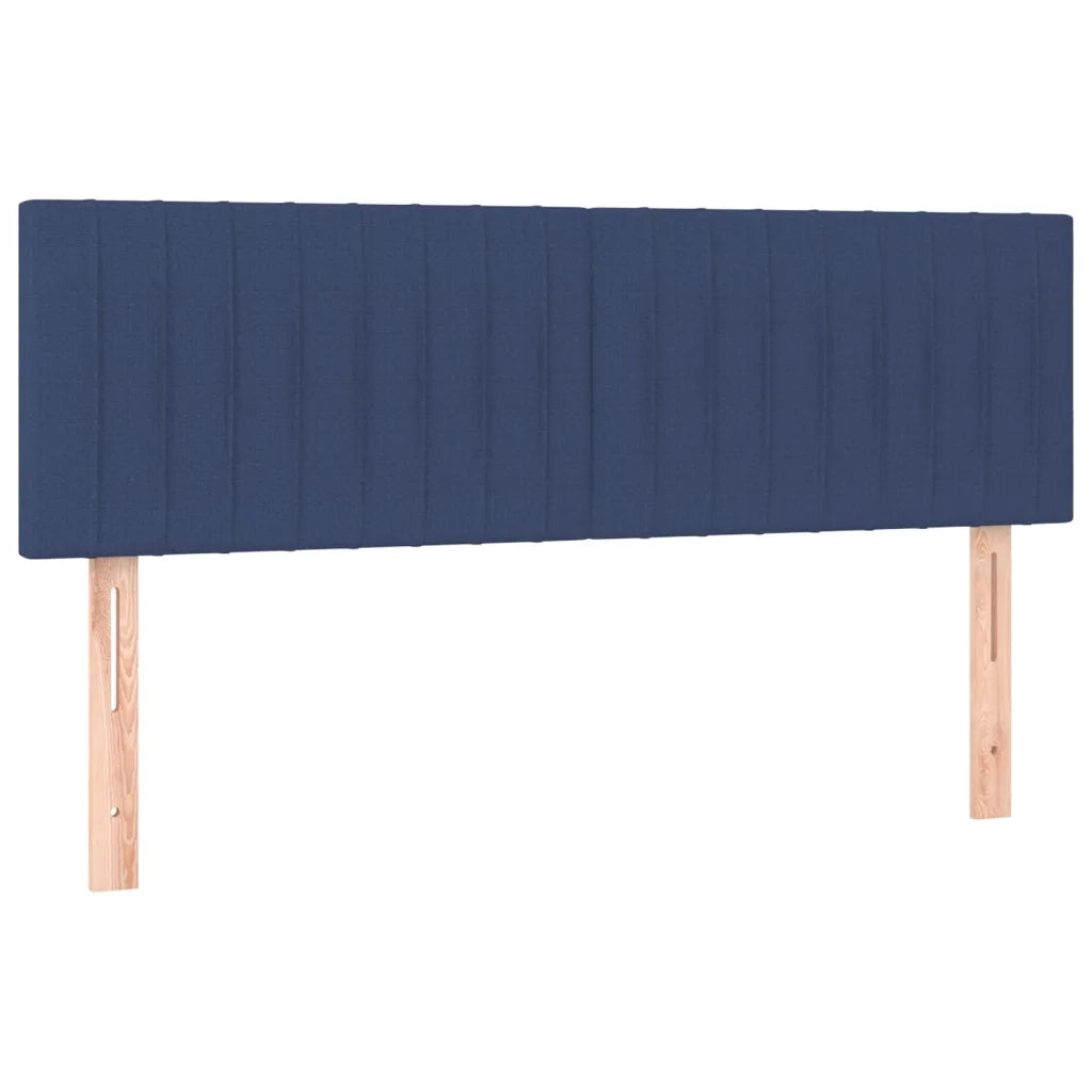 Letto a Molle con Materasso e LED Blu 140x200 cm in Tessuto