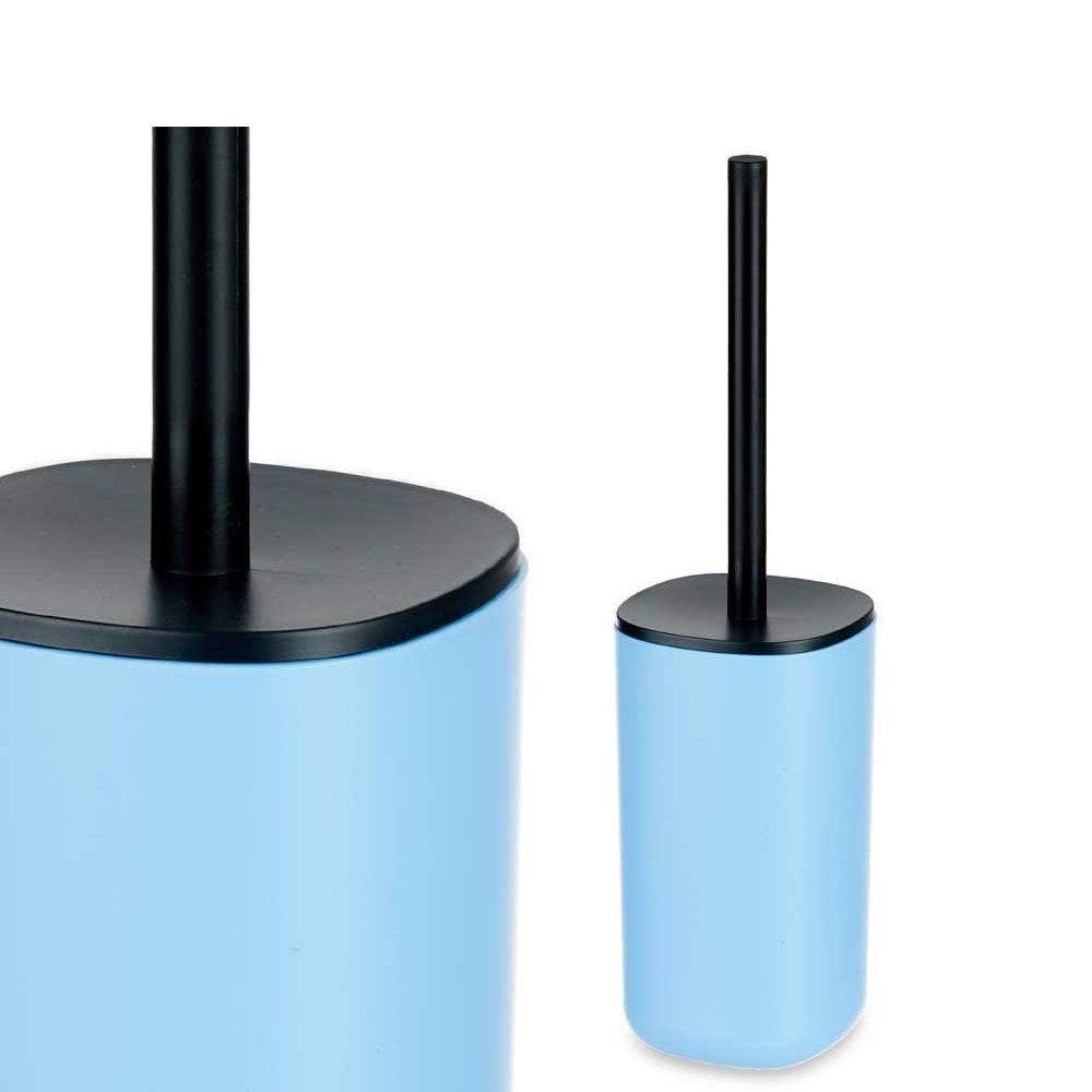 Scopino Per WC in Plastica Setole Antibatteriche e Chiusura ad Incastro Blu