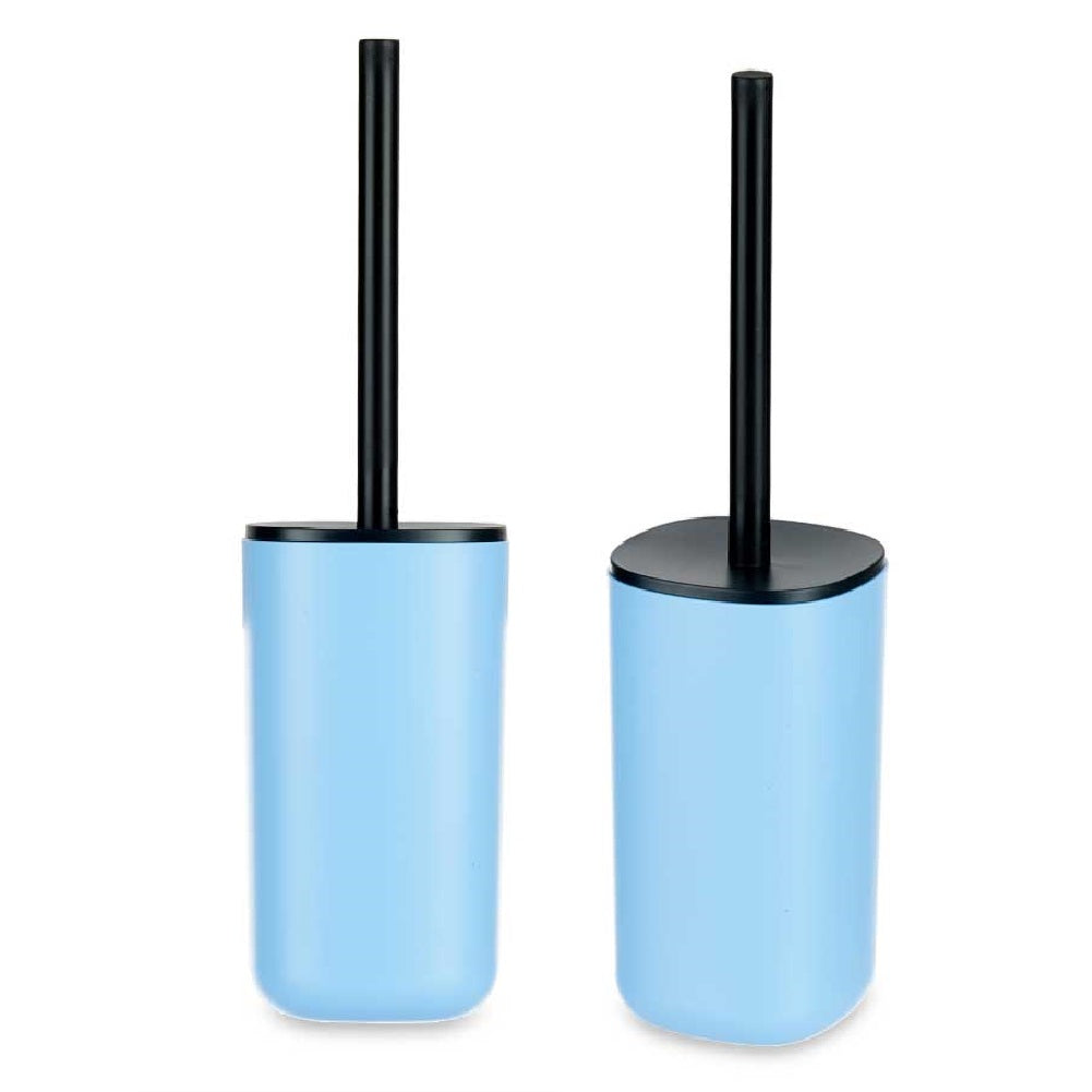 Scopino Per WC in Plastica Setole Antibatteriche e Chiusura ad Incastro Blu