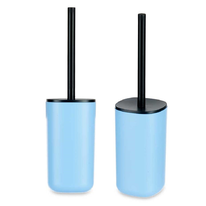 Scopino Per WC in Plastica Setole Antibatteriche e Chiusura ad Incastro Blu