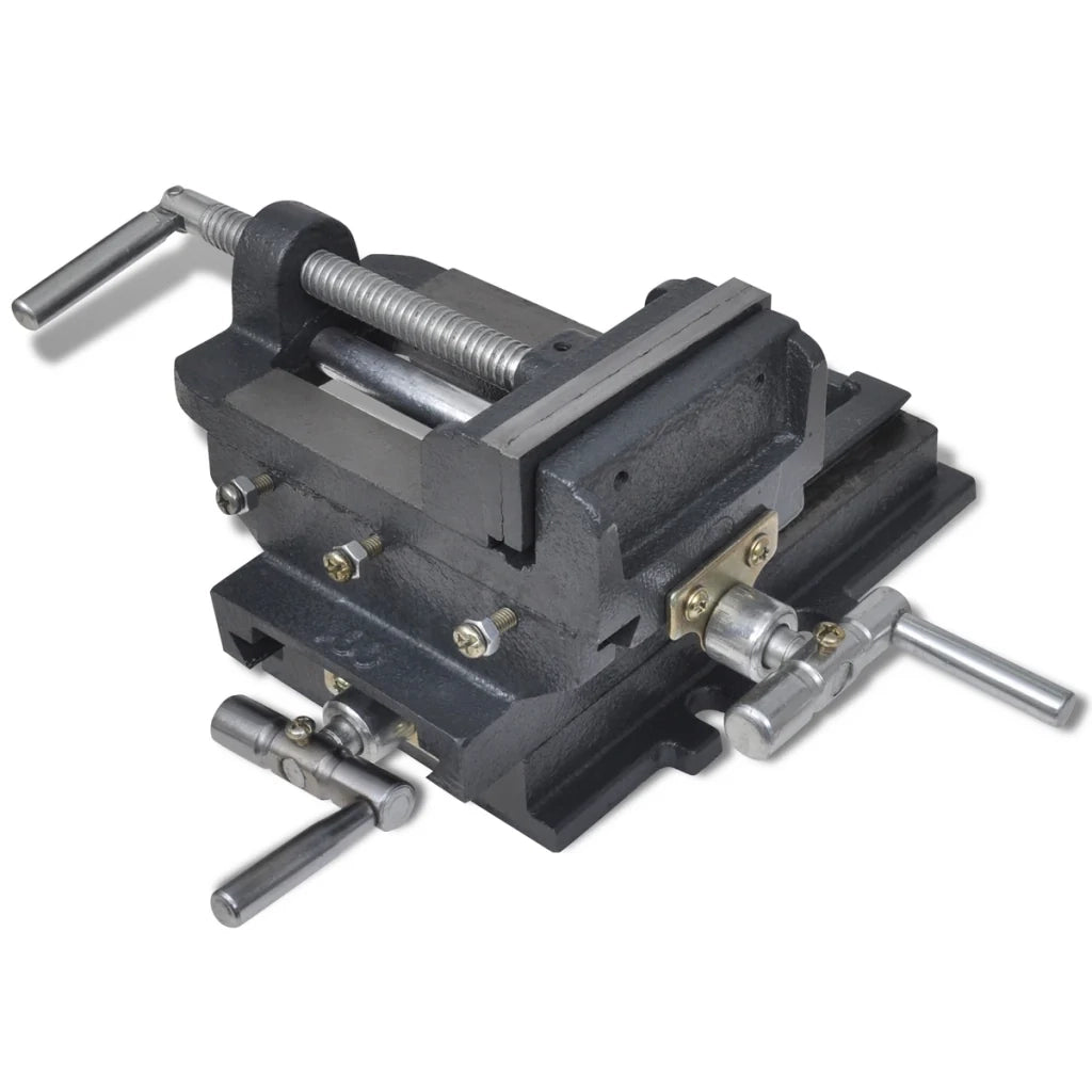 Morsa scorrevole manuale per trapano grigia 100 mm per attrezzi da garage officina e fai da te 3402091