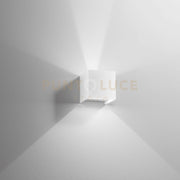 APPLIQUE BIEMISSIONE LED ALFA BIANCA 10W 1200LM CCT 3000K / 4000K IP54 10X10X10CM