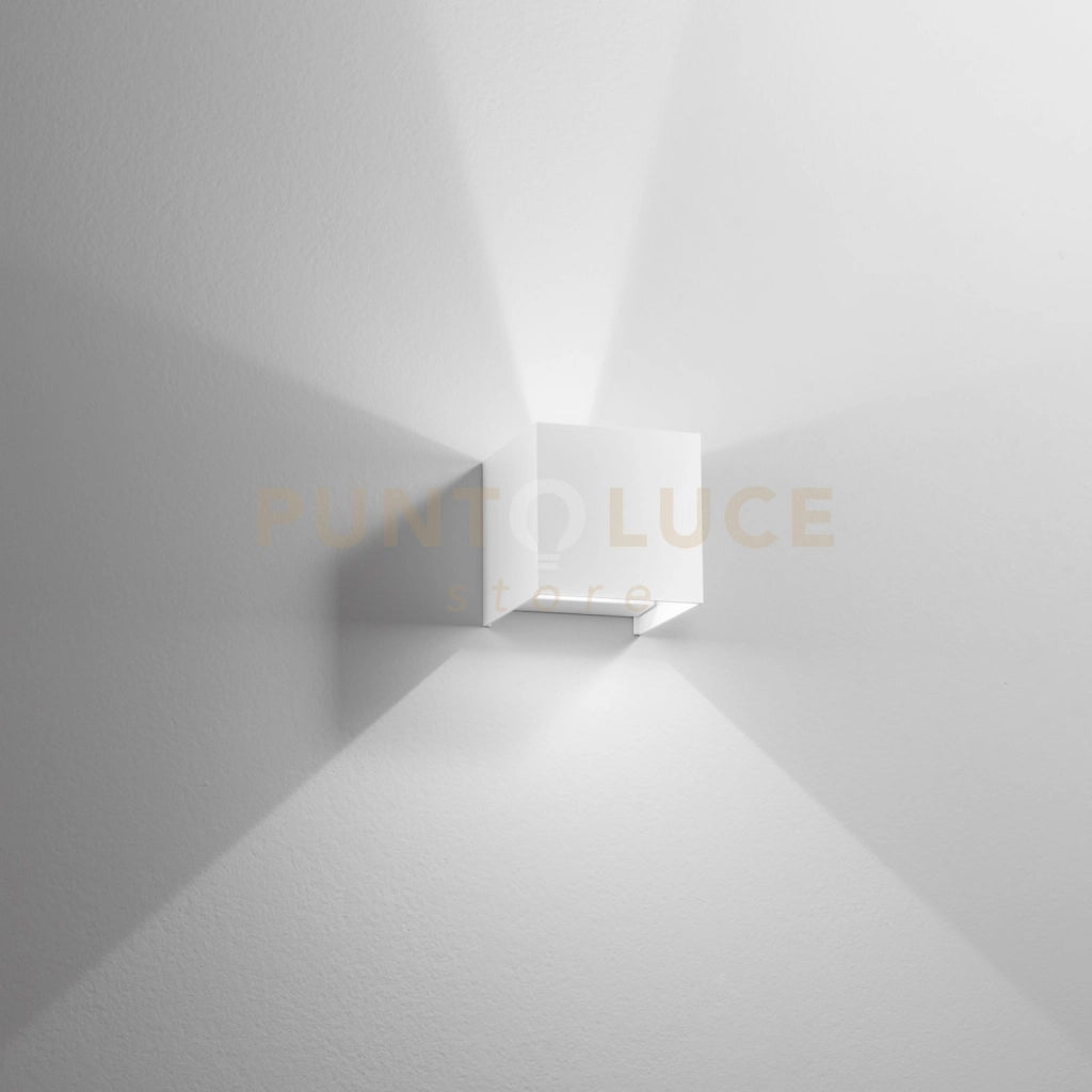 APPLIQUE BIEMISSIONE LED ALFA BIANCA 10W 1200LM CCT 3000K / 4000K IP54 10X10X10CM