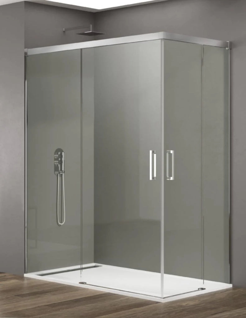 Box doccia ingresso angolare 2+2 THALASSA (BASIC) 110x75 cm Cromo vetro trasparente